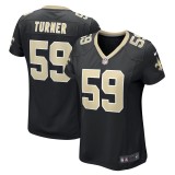 Women's New Orleans Saints Trai Turner Black Team Game Jersey