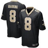 Men's New Orleans Saints Archie Manning Black Game Retired Player Jersey