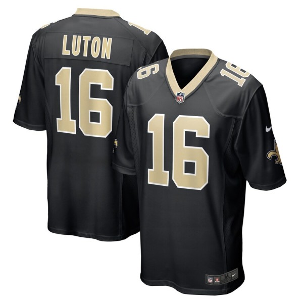 Men's New Orleans Saints Jake Luton Black Game Player Jersey