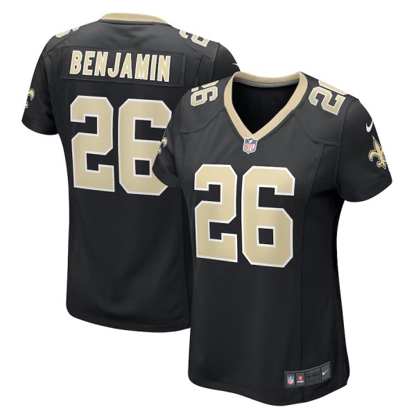 Women's New Orleans Saints Eno Benjamin Black Team Game Jersey