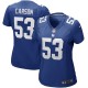 Women's New York Giants Harry Carson Royal Game Retired Player Jersey