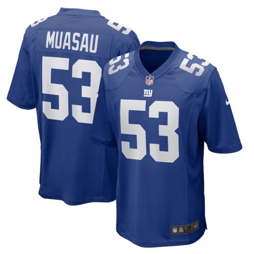 Men's New York Giants Darius Muasau Royal Team Game Jersey
