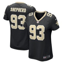 Women's New Orleans Saints Nathan Shepherd Black Game Jersey