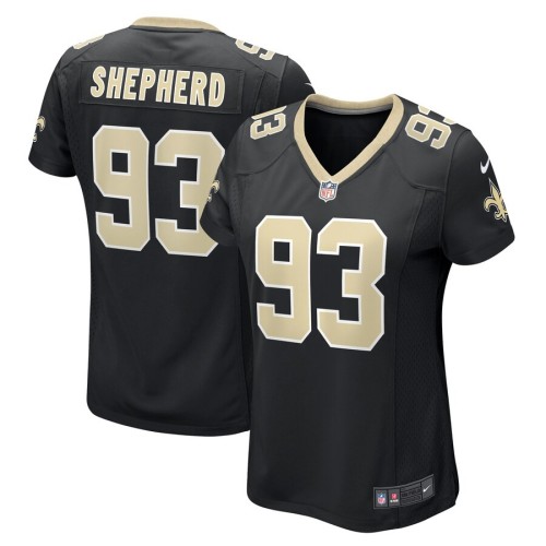 Women's New Orleans Saints Nathan Shepherd Black Game Jersey