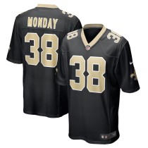 Men's New Orleans Saints Smoke Monday Black Game Player Jersey