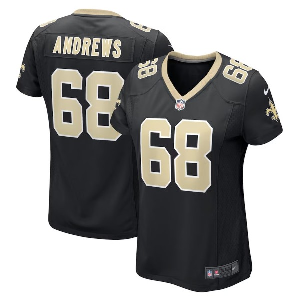 Women's New Orleans Saints Josh Andrews Black Game Player Jersey