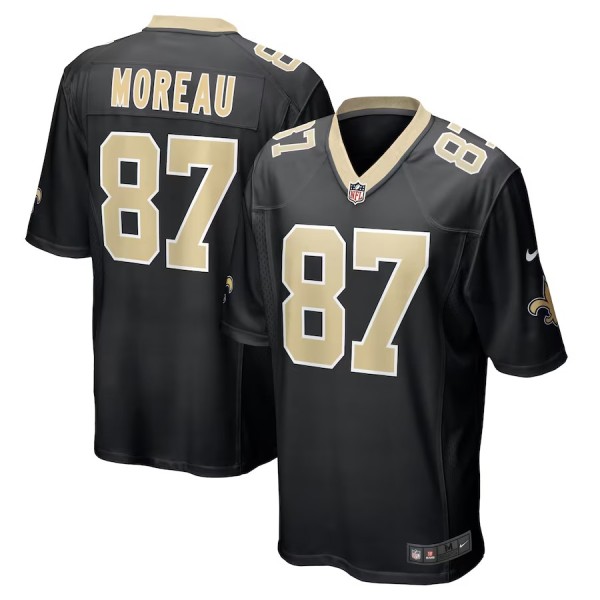 Men's New Orleans Saints Foster Moreau Black Team Game Jersey
