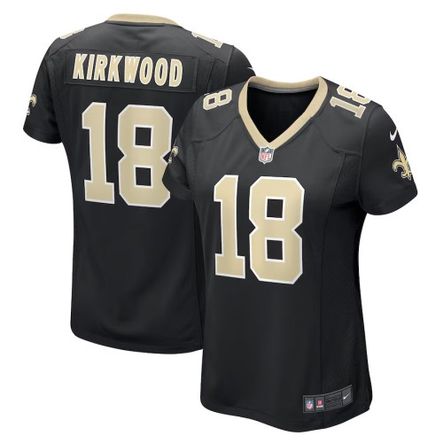 Women's New Orleans Saints Keith Kirkwood Black Team Game Jersey