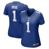 Women's New York Giants Number 1 Bride Royal Game Jersey
