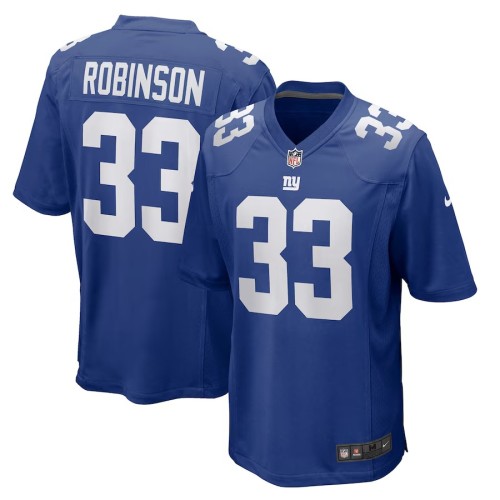 Men's New York Giants Aaron Robinson Royal Game Player Jersey