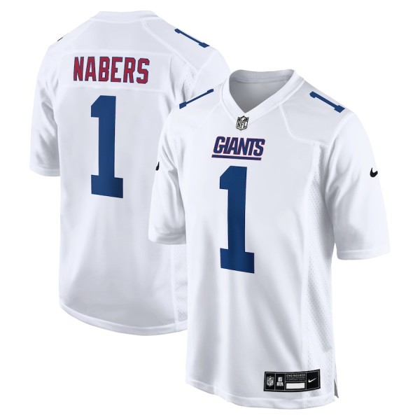 Men's New York Giants Malik Nabers Tundra White Fashion Jersey