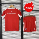 Kids Bayern Munich 25/26 Home Jersey and Short Kit