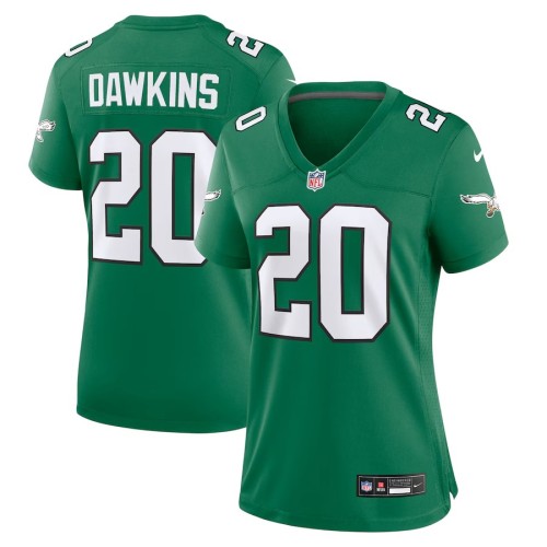 Women's Philadelphia Eagles Brian Dawkins Kelly Green Alternate Game Jersey