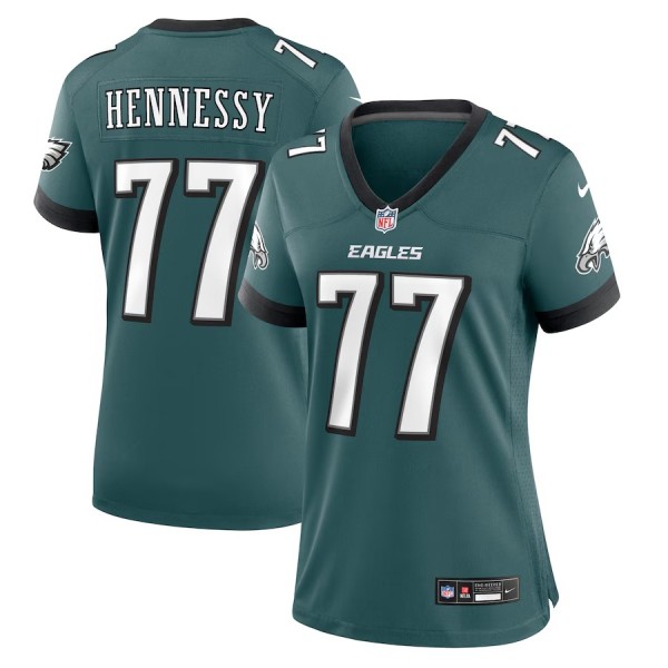 Women's Philadelphia Eagles Matt Hennessy Midnight Green Game Jersey