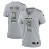 Women's New York Jets Zach Wilson Gray Atmosphere Fashion Game Jersey