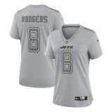 Women's New York Jets Aaron Rodgers Heather Gray Atmosphere Fashion Game Jersey
