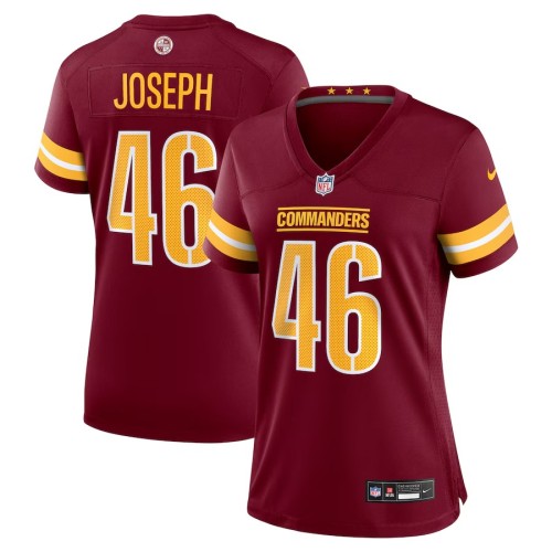Women's Washington Commanders Greg Joseph Burgundy Team Game Jersey