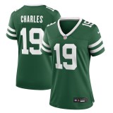 Women's New York Jets Irvin Charles Legacy Green Team Game Jersey