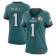 Women's Philadelphia Eagles Jalen Hurts Midnight Green Super Bowl LIX Game Player Jersey