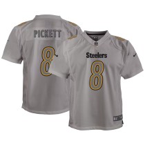 Youth Pittsburgh Steelers Kenny Pickett Gray Atmosphere Game Jersey