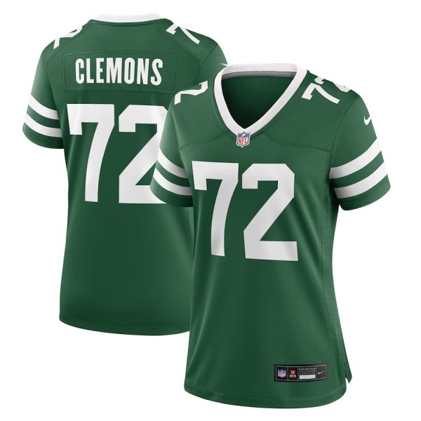 Women's New York Jets Micheal Clemons Legacy Green Team Game Jersey