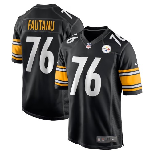 Men's Pittsburgh Steelers Troy Fautanu Black Player Game Jersey