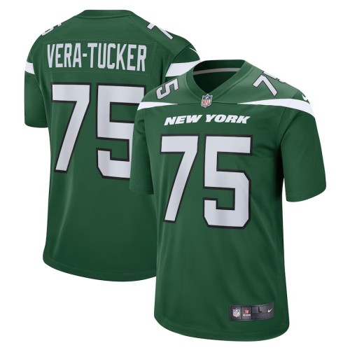 Men's New York Jets Alijah Vera-Tucker Gotham Green Game Player Jersey