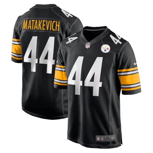 Men's Pittsburgh Steelers Tyler Matakevich Black Game Jersey
