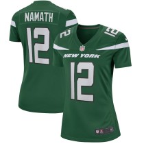 Women's New York Jets Joe Namath Gotham Green Game Retired Player Jersey