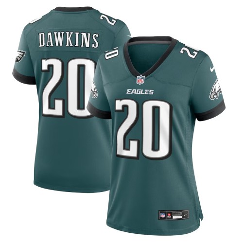 Women's Philadelphia Eagles Brian Dawkins Midnight Green Retired Player Game Jersey