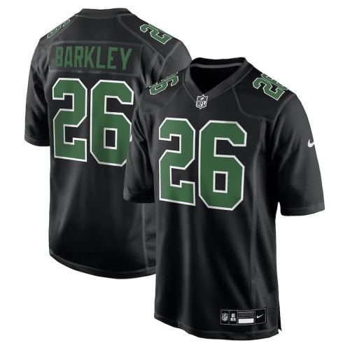 Men's Philadelphia Eagles Saquon Barkley Carbon Black Fashion Game Jersey