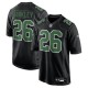 Men's Philadelphia Eagles Saquon Barkley Carbon Black Fashion Game Jersey