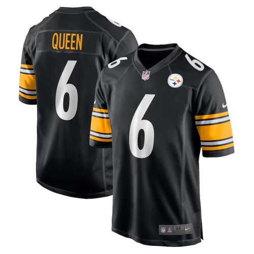 Men's Pittsburgh Steelers Patrick Queen Black Game Jersey