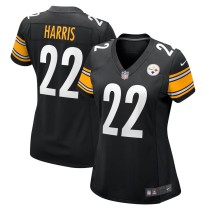 Women's Pittsburgh Steelers Najee Harris Black Team Game Jersey