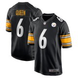 Men's Pittsburgh Steelers Patrick Queen Black Game Player Jersey