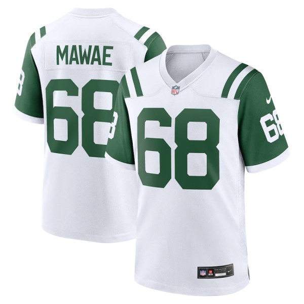 Men's New York Jets Kevin Mawae White Classic Alternate Retired Player Game Jersey