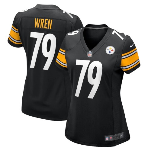 Women's Pittsburgh Steelers Renell Wren Black Game Jersey
