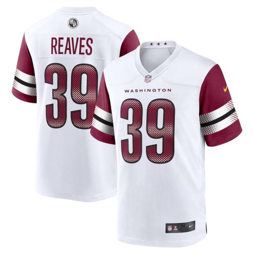 Men's Washington Commanders Jeremy Reaves White Game Jersey