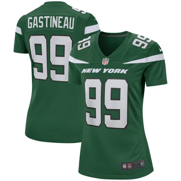 Women's New York Jets Mark Gastineau Gotham Green Game Retired Player Jersey
