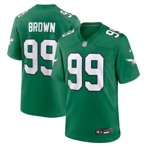 Men's Philadelphia Eagles Jerome Brown Kelly Green Alternate Game Jersey