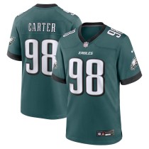Men's Philadelphia Eagles Jalen Carter Midnight Green Team Game Jersey