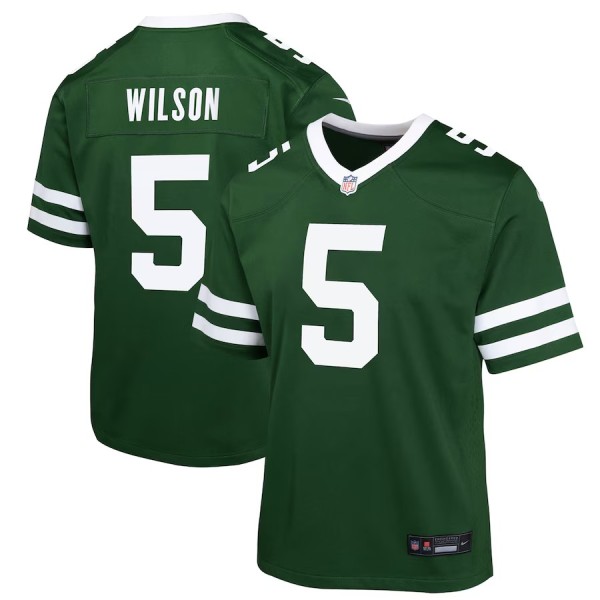 Youth New York Jets Garrett Wilson Legacy Green Game Jersey
