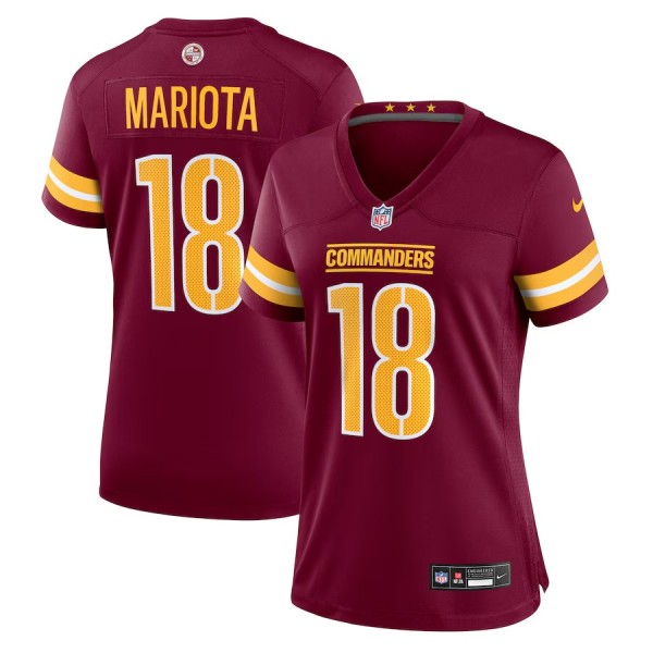 Women's Washington Commanders Marcus Mariota Burgundy Game Jersey