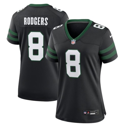 Women's New York Jets Aaron Rodgers Legacy Black Alternate Game Jersey