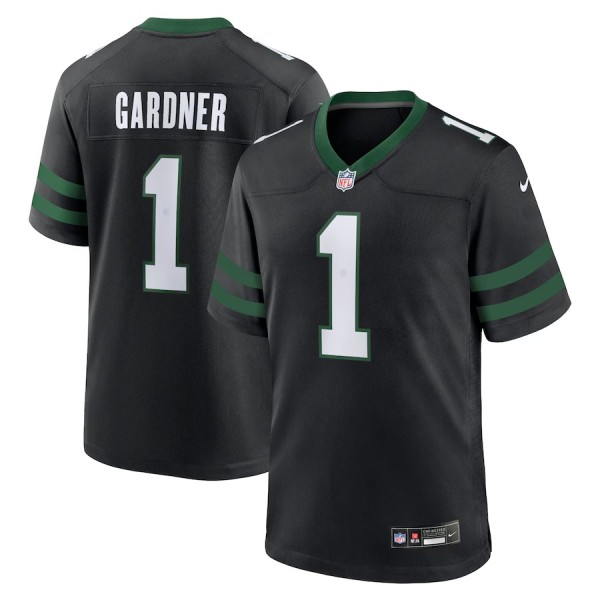 Men's New York Jets Ahmad Sauce Gardner Legacy Black Alternate Game Jersey
