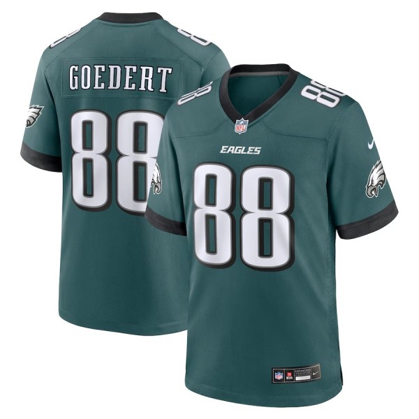 Men's Philadelphia Eagles Dallas Goedert Midnight Green Team Game Jersey