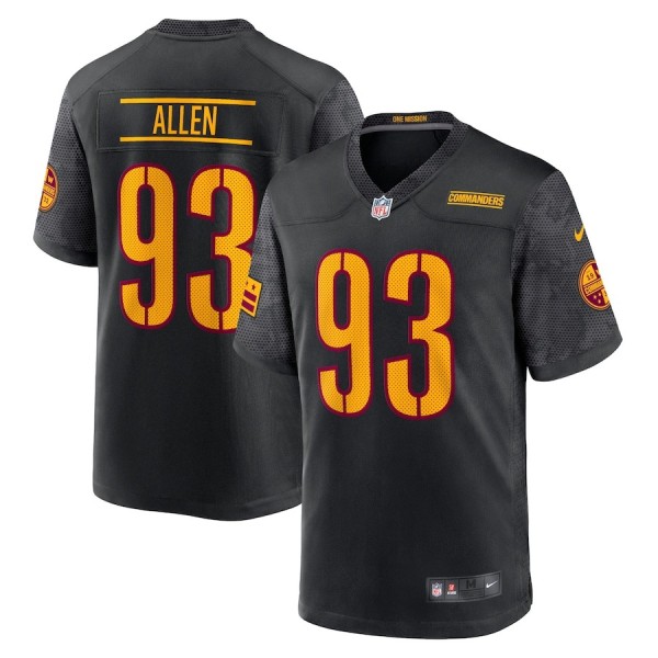 Men's Washington Commanders Jonathan Allen Black Alternate Game Player Jersey