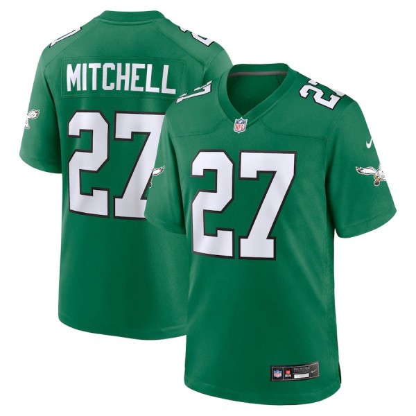 Men's Philadelphia Eagles Quinyon Mitchell Kelly Green Alternate Game Jersey