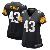 Women's Pittsburgh Steelers Troy Polamalu Black Retired Player Jersey