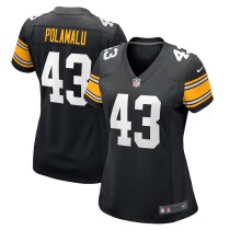 Women's Pittsburgh Steelers Troy Polamalu Black Retired Player Jersey
